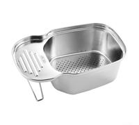 Cestello di scarico per lavello in acciaio inox 304, scolapasta per frutta, verdura, pasta, scolapiatti da cucina, 22 cm (A)