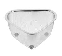 Cestello di scarico per lavello, triangolare, per organizzare i bordi della | Filtro a rete fine per rilascio rapido dell'acqua - ideale per lavelli e saponette, struttura in plastica resistente e