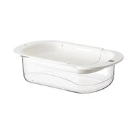 Cestello di scarico retrattile, contenitore a doppio strato, 37 x 21 x 10 cm, bacinella portatile, ideale per cucina e uso domestico