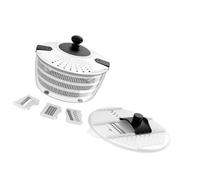 Cestello disidratatore per insalata manuale, 4 l, contenitore trasparente, efficiente, estensore per acqua vegetale a due strati, manico a mano, centrifuga per insalata