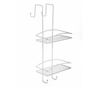 Cestello Doccia doppio Spider da Appendere Satinato in Acciaio con verniciatura epossidica e materiale termoplastico Mod. Shower Lock