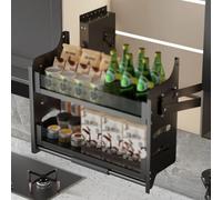 Cestello Estraibile For Pensili/Portaoggetti For Mobile Estraibile | Stoccaggio a due livelli con una capacità di carico di 50 kg,ideale for organizzare condimenti(550 Cabinet)