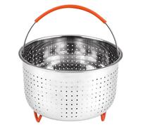 Cestello for cottura a vapore in acciaio inossidabile da 2-4 litri, accessori for pentola a pressione Instant Pot con manico rivestito in silicone, scarico del(3L)