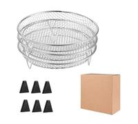 Cestello For Essiccatore Alimentare Gill Impilabile In Acciaio Inox A 3 Strati For Friggitrice Ad Aria, Accessorio For Friggitrice Ad Aria(Circular-6foot)