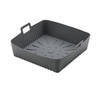 Cestello For Friggitrice Ad Aria XXL In Silicone Da 9 Pollici, Compatibile Con Cosori, Compatibile Con Ninja, 6-8QT-Vassoio Quadrato Riutilizzabile Sicuro For Il Forno(Gray)