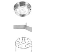 Cestello for la cottura a vapore in acciaio inossidabile con griglia for la cottura a vapore delle uova, compatibile con pentola a pressione elettrica Instant Pot da 5, 6, 8 Qt per cucinare