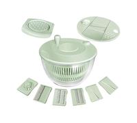 Cestello for scolare e tagliare le verdure da cucina, cestello resistente all'usura di grande capacità for centrifuga for insalata(Green)