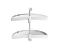 Emuca Guarnitura girevole per angolo – cestello mezzaluna Ø75 cm per base 90 cm Bianco