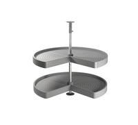 Cestello Girevole Ø81 cm per Mobile da Cucina 80 cm in Plastica e Alluminio Emuca Grigio