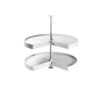 Cestello Girevole Ø81 cm per Mobile da Cucina 90 cm in Plastica Emuca Bianco