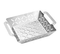 Cestello Griglia - Accessorio Cottura Esterna Pratico - Acciaio Inox Utensile Cucina Griglia Spessa Per Carne Pesce Campeggio Giardino