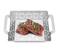 Cestello Griglia - Griglia Barbecue Portatile | Rete Acciaio Inossidabile Rinforzata Per Carne Verdure Campeggio