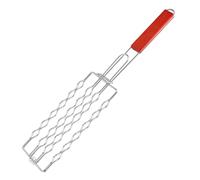 Cestello Grill Con Manico Clip A Rete Da Griglia Con Manico In Legno