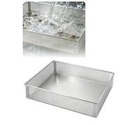 Cestello in acciaio inox 304 perforato, rete 3 mm, per lavaggio e drenaggio | For carichi pesanti for il lavaggio di precisione, la preparazione del cibo e l'organizzazione(50x40x10cm-3mm Mesh)