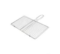 Cestello in acciaio inox per barbecue, griglia di grandi dimensioni, supporto in rete per bistecche, pesce, verdure, cucina all'aperto (20 x 35 cm)
