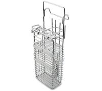 Cestello in Acciaio Inox Porta 4 Coltelli 2 Acciarini Portacoltelli Box