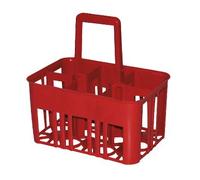 Cestello in plastica portabottiglie 6 posti rosso - Mobil Plastic