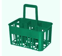 Cestello in plastica portabottiglie 6 posti verde Mobil Plastic