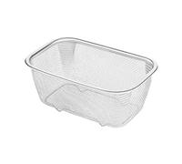 Cestello in rete per colino, rettangolare per patatine fritte colino in acciaio inox | | multifunzionale lavello da cucina cestello filtro filtro a rete fine per colino