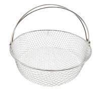 Cestello In Rete Per Friggitrice Ad Aria - Griglia Da Cucina Rotonda Da 8,27 Pollici | Vassoio In Rete Con Doppio Manico - Cestello Resistente In Acciaio Inossidabile Con Doppi Manici Per Grigliare A