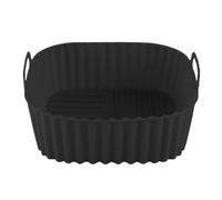 Cestello in silicone per friggitrice ad aria, teglia quadrata per friggitrice ad aria, teglia antiaderente da cucina per pizza, arrosti, appartamenti, torte, grigliate in famiglia, per cucinare al