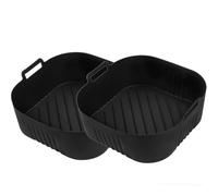 Cestello In Silicone XXL Da 23 Cm For Friggitrice Ad Aria, Compatibile Con Cosori, 5,5 L/6 L/6,1 L, Compatibile Con Philips, Serie 2000 6,2 L(2PCS black)