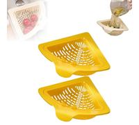 Cestello magnetico per drenaggio e filtro, scolapiatti e stoccaggio, 2025 filtro triangolare per lavello senza punzonatura con fondo aperto, supporto per spugna da cucina e raccogli scarti di cibo