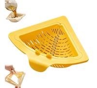 Cestello magnetico per drenaggio e filtro, senza punzonatura, triangolare, con fondo aperto a torsione, forte fissaggio magnetico, organizer per angolo cucina anti-intasamento, per lavare frutta e