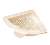 Cestello magnetico per filtro di drenaggio, griglia angolare per lavello, in silicone, per cucina, raccogli rifiuti alimentari, per la demolizione dei rifiuti alimentari (bianco sporco)