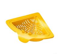 Cestello magnetico triangolare per lavello da cucina, riutilizzabile, senza sacchetti usa e getta, presa forte, 18 x 18 cm (giallo)