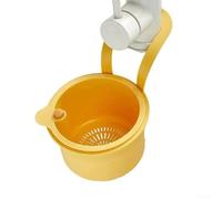 Cestello multiuso per lavello con design a scatto per un facile fissaggio ai rubinetti standard della cucina, filtro di scarico a rete fine, rimovibile (giallo)