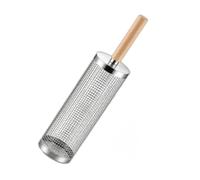 Cestello Per Barbecue Cilindrico Con Manico In Legno, 30 cm, Per Verdure (L,1)