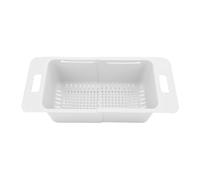 Cestello per congelatore a pozzetto, contenitore portaoggetti regolabile, profondo ed espandibile, con maniglia per la cucina (White)
