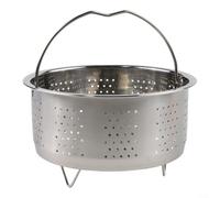 Cestello per cottura a vapore in acciaio inossidabile 304, efficiente griglia per riso, verdure e gnocchi, lavabile in lavastoviglie con design ventilato per pentole da 1,6 L 2 L (16,5 cm) (16,5 cm)