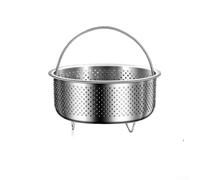 Cestello per cottura a vapore, portatile, in acciaio inox, con piedini stabili e resistenti all'acqua, fornello multifunzione (C)