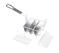 Cestello per friggere i tacos a forma di V con 3 gusci e manico antiscivolo, friggitrice in acciaio inox per tortillas, ideale per ottenere gusci di taco croccanti; supporto per