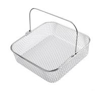 Cestello per friggitrice ad aria per modelli da 5,8 QT 6QT, design a rete resistente alla ruggine, con manico facile da sollevare, accessorio da cucina lavabile in lavastoviglie, 20,8 x 20,8 x 7,1 cm
