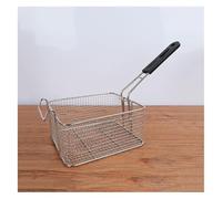 Cestello per friggitrice, Cestello for Frittura Quadrato In Acciaio Inossidabile Con Design A Griglia E Maniglia for Il Filtraggio Dell'olio