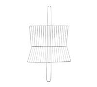 Cestello per Griglia Verticale in Acciaio Inox Spesso con Manico | Rete a Maglia Robusta, Facile da Caricare e Scaricare, per Pesce, Verdure e Crostacei, Barbecue