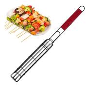 Cestello Per Grigliare - Clip A Rete Con Manico In Legno Resistente Al Calore | Cestello Portasalsicce Da Grigliare Al Barbecue,Per Bistecca, Verdure, Pesce, Casa, Cucina, Outdoor, Campeggio, Picnic e