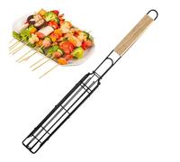 Cestello per grigliare hot dog Clip A Rete Con Manico In Legno Resistente