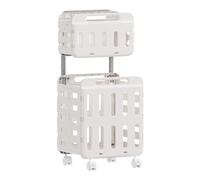 Cestello Per Il Bucato Con Rotelle - Cestino Doccia con Rotelle - Cestello Doppio Strato Resistente con per Università, Camera dei Bambini, Appartamento, Camera da Letto, Dormitorio