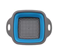 cestello per lavello, Cestello for lavare frutta e verdura, scolapasta pieghevole, scolapiatti, utensile da cucina for riporre gli utensili(Blue,22X29cm)