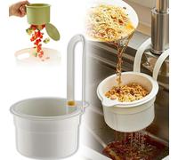 Cestello per lavello da appendere, per lavello da cucina, facile da installare, multiuso, filtro angolare, per rifiuti di frutta, verdura, cucina (bianco)
