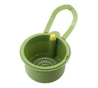 Cestello per lavello da appendere, per separare detriti durante il lavaggio di frutta e verdura, risciacquo rapido (verde)