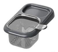Cestello per lavello da cucina a rete fine, separatore per rifiuti alimentari con ventosa, per avanzi, facile da pulire, organizer per scarico (grigio)