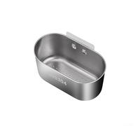 Cestello per lavello da cucina, realizzato in acciaio inossidabile 304 per resistenza alla ruggine, efficiente filtraggio dei rifiuti alimentari e protezione dello scarico (adesivo argento)