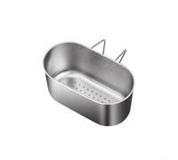 Cestello per lavello da cucina, realizzato in acciaio inossidabile 304 per resistenza alla ruggine, efficiente filtraggio dei rifiuti alimentari e protezione dallo scarico (gancio argento)