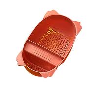 cestello per lavello, For lavello da cucina, a sella, raccogli-cibo, scola-frutta e verdura, filtro for rifiuti, spugne for zuppa(Red)