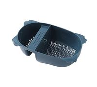 cestello per lavello, For lavello da cucina, a sella, raccogli-cibo, scola-frutta e verdura, filtro for rifiuti, spugne for zuppa(Blue)